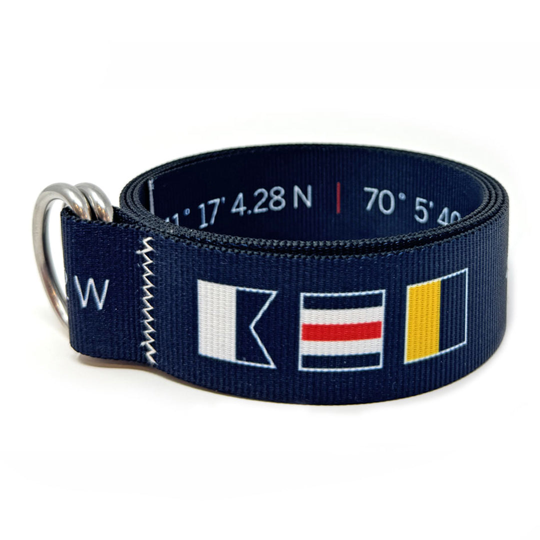 Nantucket Signal Flag (ACK) Lat/Long Belt