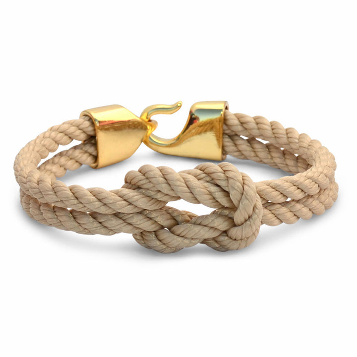 Limited Edition Vineyard Vintage three-strand square knot nautical rope bracelet with gold-plated hardware