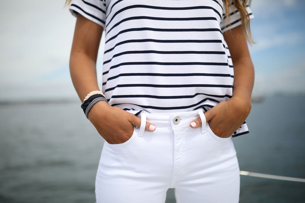 Lemon and Line nautical rope bracelet worn every day