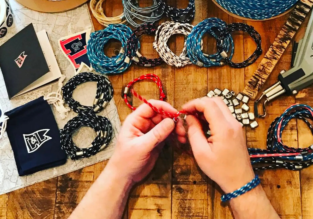 Lemon and Line rope bracelets handcrafted in Newport, Rhode Island