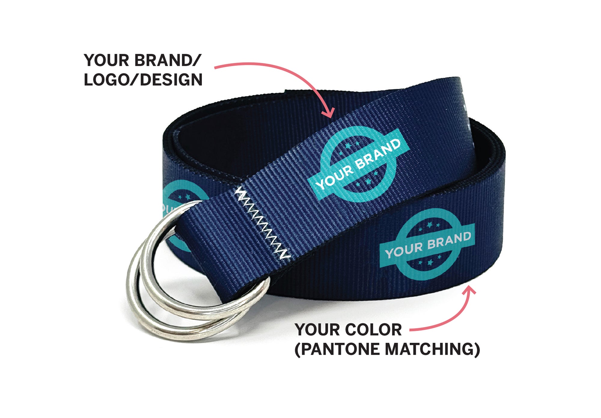 Custom made belts for your event, company, brewery, regatta. Adjustable d-ring belts made for you.