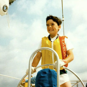 David Norton as a child sailing in Barrington, Rhode Island, establishing the lifelong maritime roots of Lemon and Line.