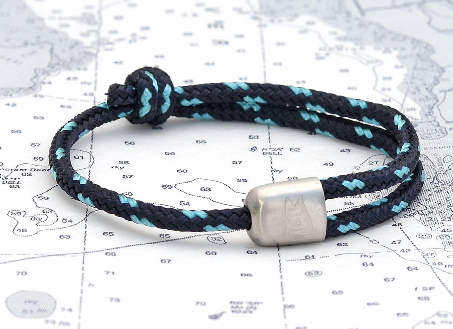 Lemon & Line Cuttyhunk Navy & sky adjustable rope bracelet – Lemon ...