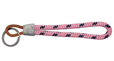Key Fob: Newport Light Pink & Navy