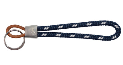 Key Fob: Newport Navy & White