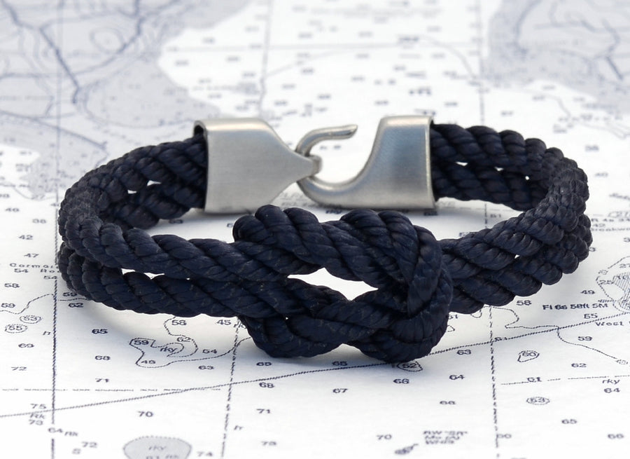Lemon & Line Vineyard Navy Blue Square Knot Rope Bracelet – Lemon ...